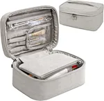 Lightweight cosmetic bag has plenty of room for your different storage needs. For large makeup bag, it can hold your eye shadow, blush, foundation and skincare products etc.; For small zipper pouch, it can organize your beauty eggs, lipstick or keys.